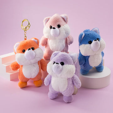 Cute Fox Plush Bag Charm, Stuffed Animal Keychain